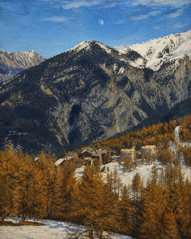 Silence d'hiver · photographie picturale sur toile, finalisée à la main, Provence